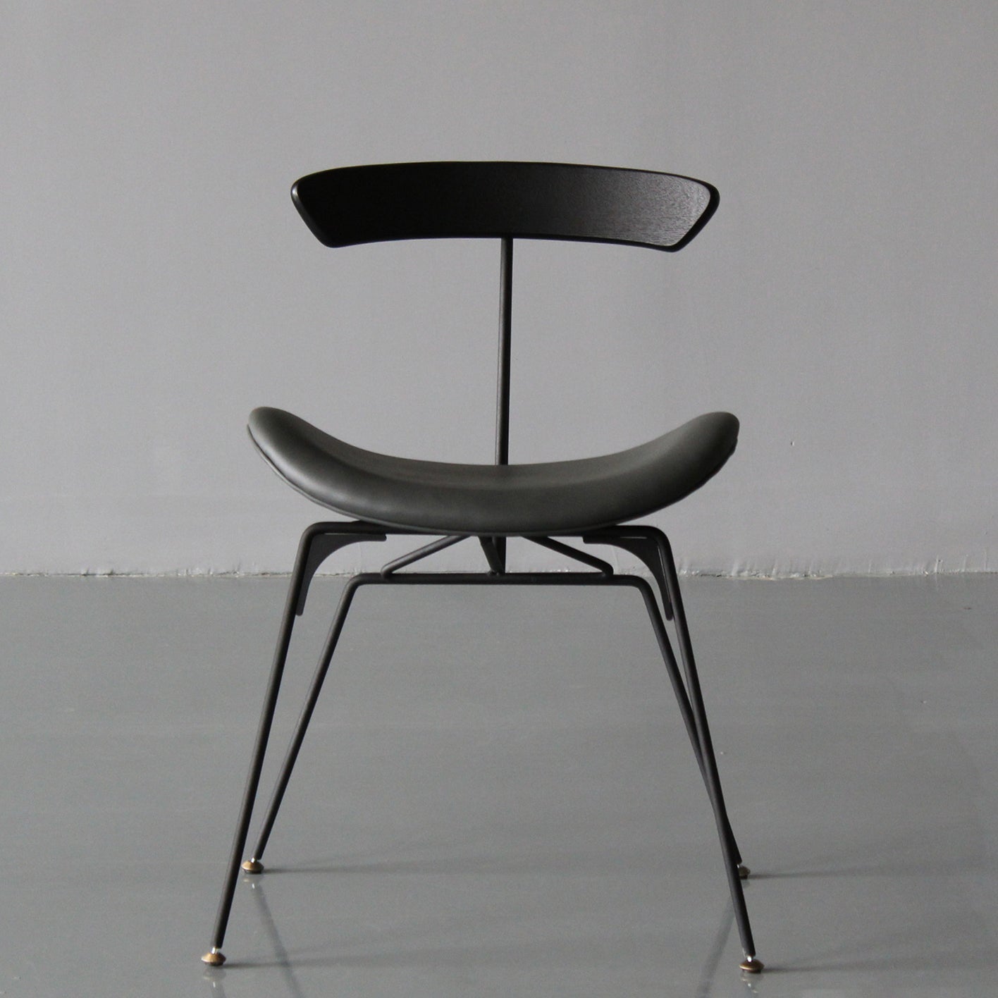 Contemporary Metal Kitchen Dining Rooms Chair Open Back Side Chairs Sets Grey 1 Piece Clearhalo ' kitchen&dining_furn' 'Dining Chairs' 'Dining Tables & Seating' 'dining_chair' 'furn' 'furn_dining_chair' 'Furniture' 'furniture_dining_chair' 'Kitchen & Dining Furniture' 'kitchen' 3573730