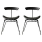 Contemporary Metal Kitchen Dining Rooms Chair Open Back Side Chairs Sets Grey 2 Piece Set Clearhalo ' kitchen&dining_furn' 'Dining Chairs' 'Dining Tables & Seating' 'dining_chair' 'furn' 'furn_dining_chair' 'Furniture' 'furniture_dining_chair' 'Kitchen & Dining Furniture' 'kitchen' 3573732