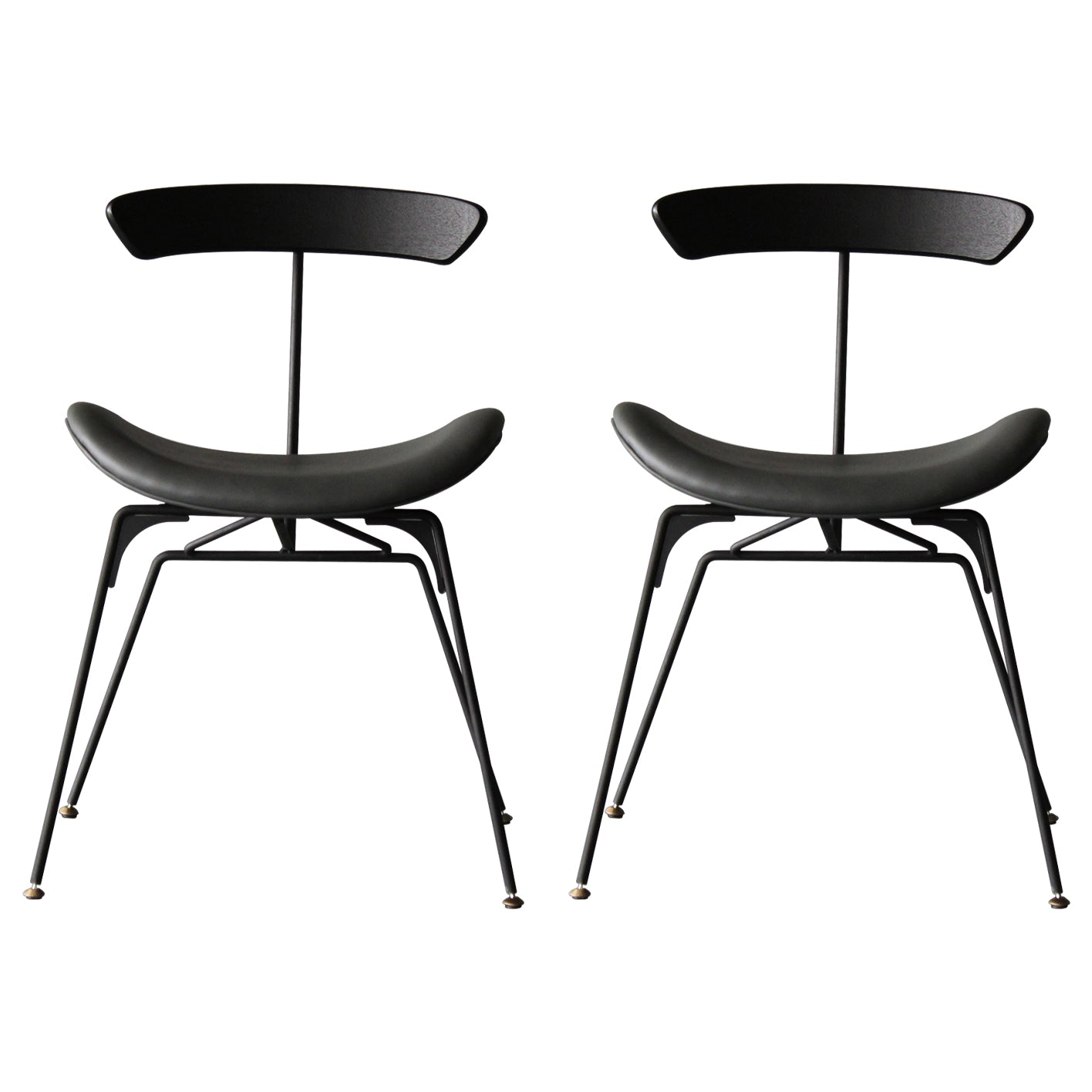 Contemporary Metal Kitchen Dining Rooms Chair Open Back Side Chairs Sets Grey 2 Piece Set Clearhalo ' kitchen&dining_furn' 'Dining Chairs' 'Dining Tables & Seating' 'dining_chair' 'furn' 'furn_dining_chair' 'Furniture' 'furniture_dining_chair' 'Kitchen & Dining Furniture' 'kitchen' 3573732