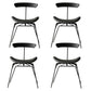 Contemporary Metal Kitchen Dining Rooms Chair Open Back Side Chairs Sets Grey 4 Piece Set Clearhalo ' kitchen&dining_furn' 'Dining Chairs' 'Dining Tables & Seating' 'dining_chair' 'furn' 'furn_dining_chair' 'Furniture' 'furniture_dining_chair' 'Kitchen & Dining Furniture' 'kitchen' 3573734