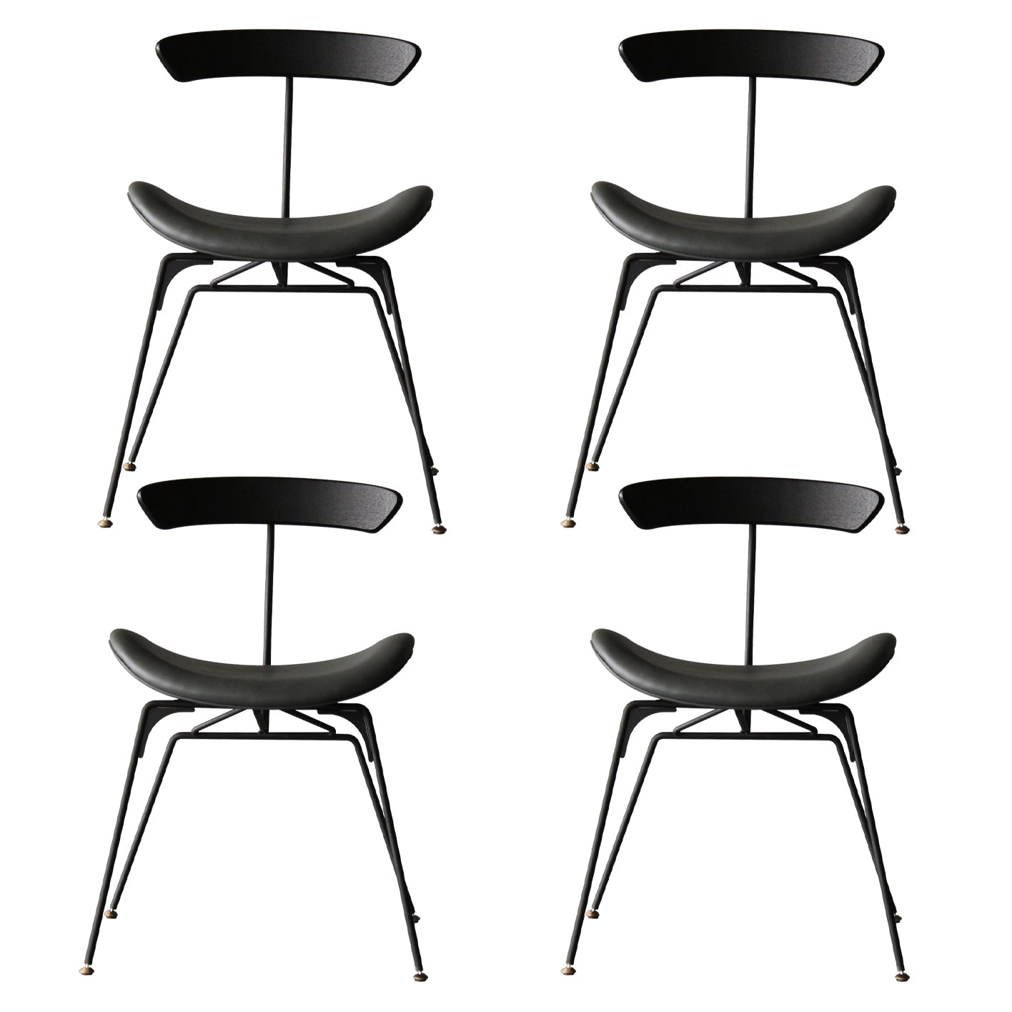 Contemporary Metal Kitchen Dining Rooms Chair Open Back Side Chairs Sets Grey 4 Piece Set Clearhalo ' kitchen&dining_furn' 'Dining Chairs' 'Dining Tables & Seating' 'dining_chair' 'furn' 'furn_dining_chair' 'Furniture' 'furniture_dining_chair' 'Kitchen & Dining Furniture' 'kitchen' 3573734