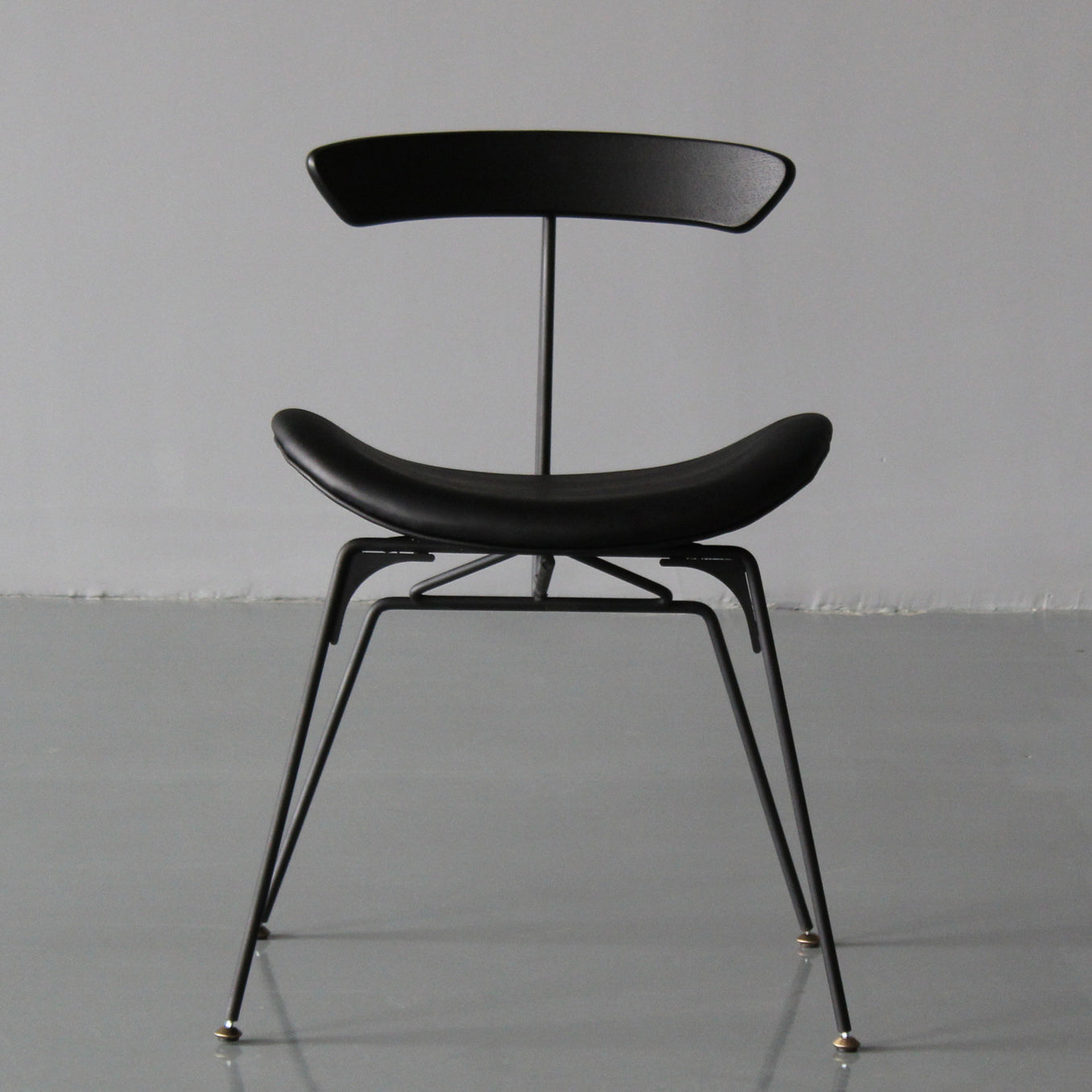 Contemporary Metal Kitchen Dining Rooms Chair Open Back Side Chairs Sets Black 1 Piece Clearhalo ' kitchen&dining_furn' 'Dining Chairs' 'Dining Tables & Seating' 'dining_chair' 'furn' 'furn_dining_chair' 'Furniture' 'furniture_dining_chair' 'Kitchen & Dining Furniture' 'kitchen' 3573737