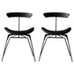 Contemporary Metal Kitchen Dining Rooms Chair Open Back Side Chairs Sets Black 2 Piece Set Clearhalo ' kitchen&dining_furn' 'Dining Chairs' 'Dining Tables & Seating' 'dining_chair' 'furn' 'furn_dining_chair' 'Furniture' 'furniture_dining_chair' 'Kitchen & Dining Furniture' 'kitchen' 3573738