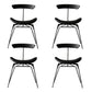Contemporary Metal Kitchen Dining Rooms Chair Open Back Side Chairs Sets Black 4 Piece Set Clearhalo ' kitchen&dining_furn' 'Dining Chairs' 'Dining Tables & Seating' 'dining_chair' 'furn' 'furn_dining_chair' 'Furniture' 'furniture_dining_chair' 'Kitchen & Dining Furniture' 'kitchen' 3573741