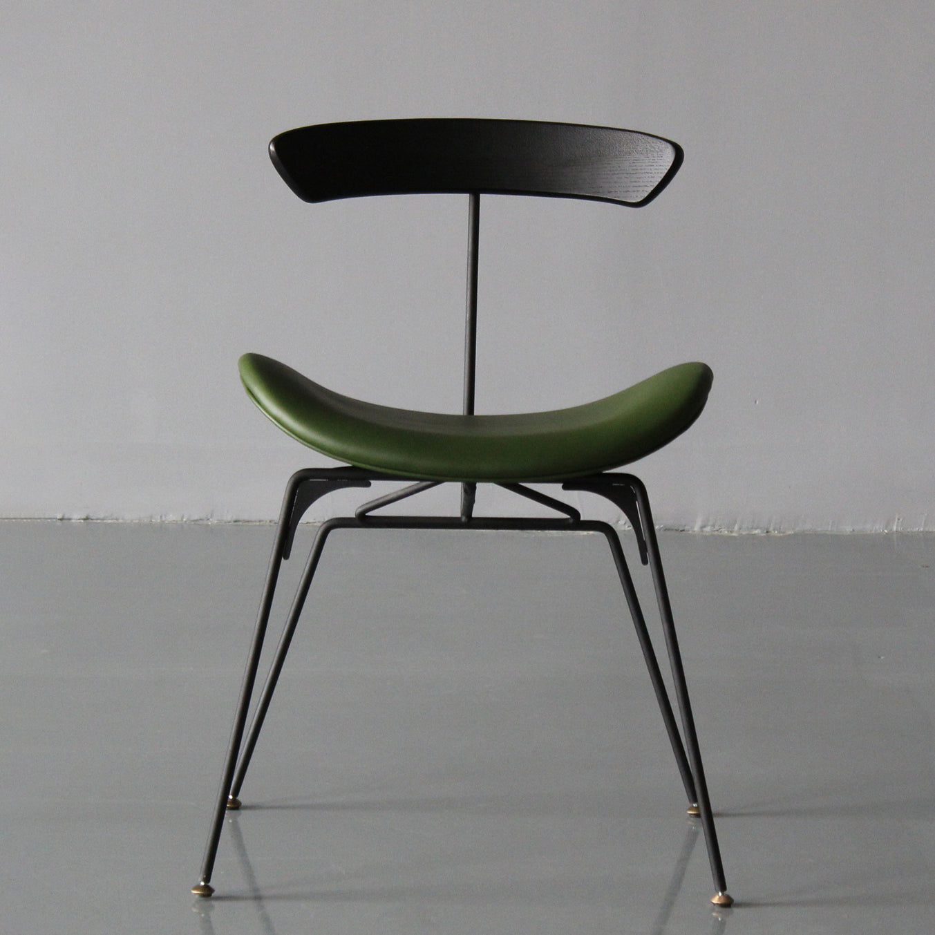 Contemporary Metal Kitchen Dining Rooms Chair Open Back Side Chairs Sets Green 1 Piece Clearhalo ' kitchen&dining_furn' 'Dining Chairs' 'Dining Tables & Seating' 'dining_chair' 'furn' 'furn_dining_chair' 'Furniture' 'furniture_dining_chair' 'Kitchen & Dining Furniture' 'kitchen' 3573743