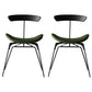 Contemporary Metal Kitchen Dining Rooms Chair Open Back Side Chairs Sets Green 2 Piece Set Clearhalo ' kitchen&dining_furn' 'Dining Chairs' 'Dining Tables & Seating' 'dining_chair' 'furn' 'furn_dining_chair' 'Furniture' 'furniture_dining_chair' 'Kitchen & Dining Furniture' 'kitchen' 3573744