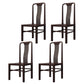 Traditional 19'' Wide Wood Dining Side Chair Slat Back Chair for Home Use Purple Wood 4 Piece Set Clearhalo ' kitchen&dining_furn' 'Dining Chairs' 'Dining Tables & Seating' 'dining_chair' 'furn' 'furn_dining_chair' 'Furniture' 'furniture_dining_chair' 'Kitchen & Dining Furniture' 'kitchen' 3573749