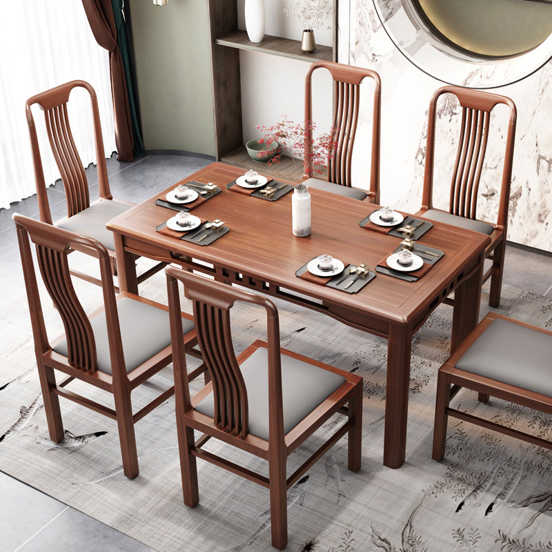 Traditional 19'' Wide Wood Dining Side Chair Slat Back Chair for Home Use Clearhalo ' kitchen&dining_furn' 'Dining Chairs' 'Dining Tables & Seating' 'dining_chair' 'furn' 'furn_dining_chair' 'Furniture' 'furniture_dining_chair' 'Kitchen & Dining Furniture' 'kitchen' 3573750