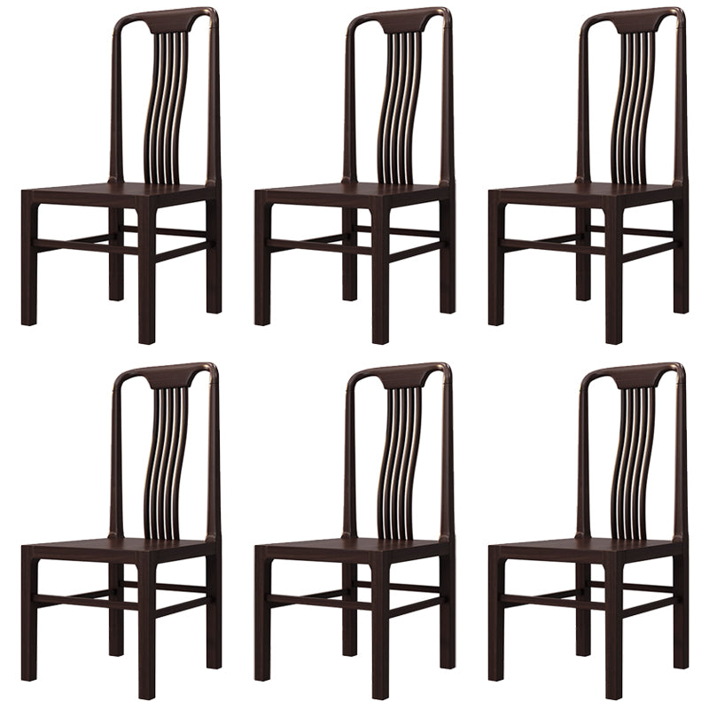 Traditional 19'' Wide Wood Dining Side Chair Slat Back Chair for Home Use Purple Wood 6 Piece Set Clearhalo ' kitchen&dining_furn' 'Dining Chairs' 'Dining Tables & Seating' 'dining_chair' 'furn' 'furn_dining_chair' 'Furniture' 'furniture_dining_chair' 'Kitchen & Dining Furniture' 'kitchen' 3573751