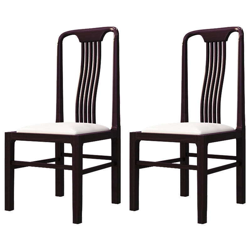 Traditional 19'' Wide Wood Dining Side Chair Slat Back Chair for Home Use Purple Upholstered 2 Piece Set Clearhalo ' kitchen&dining_furn' 'Dining Chairs' 'Dining Tables & Seating' 'dining_chair' 'furn' 'furn_dining_chair' 'Furniture' 'furniture_dining_chair' 'Kitchen & Dining Furniture' 'kitchen' 3573752