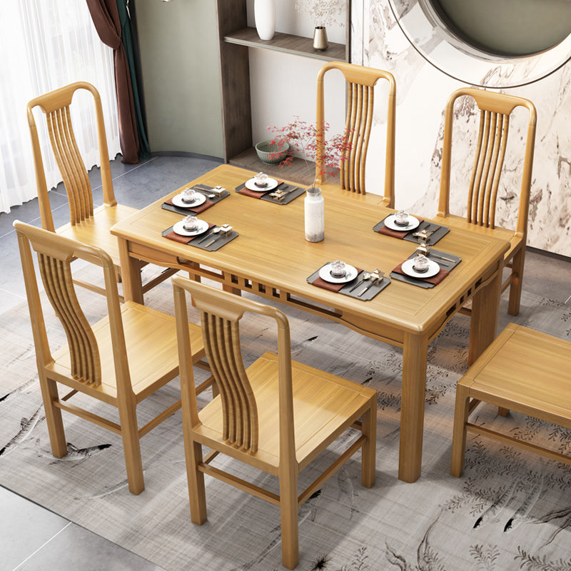 Traditional 19'' Wide Wood Dining Side Chair Slat Back Chair for Home Use Clearhalo ' kitchen&dining_furn' 'Dining Chairs' 'Dining Tables & Seating' 'dining_chair' 'furn' 'furn_dining_chair' 'Furniture' 'furniture_dining_chair' 'Kitchen & Dining Furniture' 'kitchen' 3573753