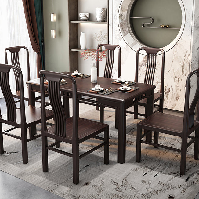 Traditional 19'' Wide Wood Dining Side Chair Slat Back Chair for Home Use Clearhalo ' kitchen&dining_furn' 'Dining Chairs' 'Dining Tables & Seating' 'dining_chair' 'furn' 'furn_dining_chair' 'Furniture' 'furniture_dining_chair' 'Kitchen & Dining Furniture' 'kitchen' 3573762