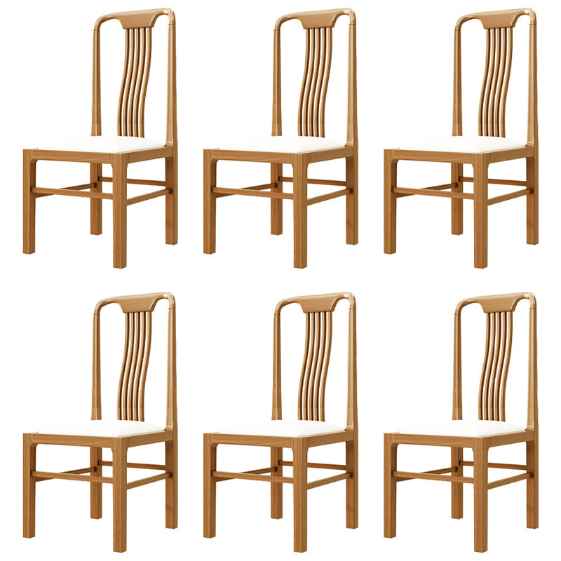 Traditional 19'' Wide Wood Dining Side Chair Slat Back Chair for Home Use Wood Upholstered 6 Piece Set Clearhalo ' kitchen&dining_furn' 'Dining Chairs' 'Dining Tables & Seating' 'dining_chair' 'furn' 'furn_dining_chair' 'Furniture' 'furniture_dining_chair' 'Kitchen & Dining Furniture' 'kitchen' 3573771