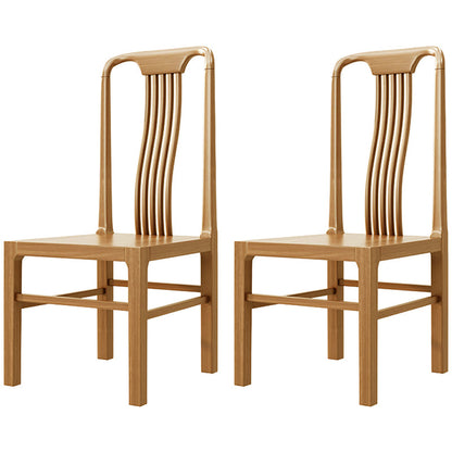 Traditional 19'' Wide Wood Dining Side Chair Slat Back Chair for Home Use Wood Wood 2 Piece Set Clearhalo ' kitchen&dining_furn' 'Dining Chairs' 'Dining Tables & Seating' 'dining_chair' 'furn' 'furn_dining_chair' 'Furniture' 'furniture_dining_chair' 'Kitchen & Dining Furniture' 'kitchen' 3573778