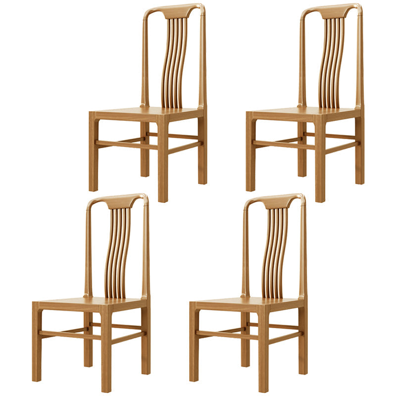 Traditional 19'' Wide Wood Dining Side Chair Slat Back Chair for Home Use Wood Wood 4 Piece Set Clearhalo ' kitchen&dining_furn' 'Dining Chairs' 'Dining Tables & Seating' 'dining_chair' 'furn' 'furn_dining_chair' 'Furniture' 'furniture_dining_chair' 'Kitchen & Dining Furniture' 'kitchen' 3573779