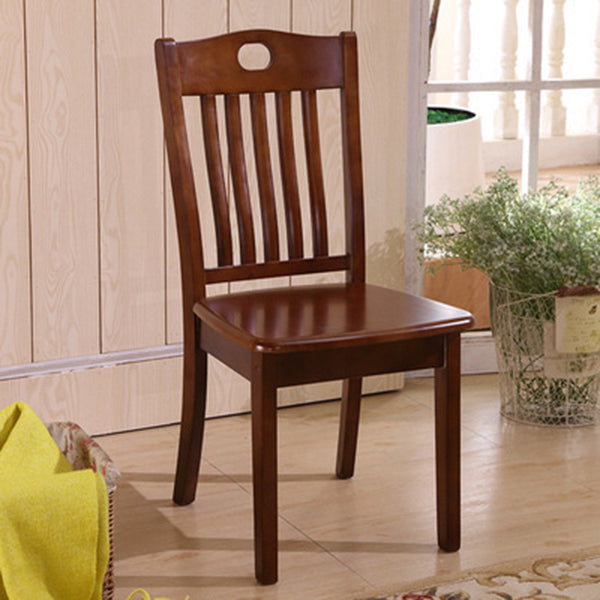 Traditional Style Solid Wood Side Chair Matte Finish Home Use Dining Chair Chocolate Slat Back 1 Piece Clearhalo ' kitchen&dining_furn' 'Dining Chairs' 'Dining Tables & Seating' 'dining_chair' 'furn' 'furn_dining_chair' 'Furniture' 'furniture_dining_chair' 'Kitchen & Dining Furniture' 'kitchen' 3573800