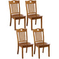 Traditional Style Solid Wood Side Chair Matte Finish Home Use Dining Chair Dark Wood Slat Back 4 Piece Set Clearhalo ' kitchen&dining_furn' 'Dining Chairs' 'Dining Tables & Seating' 'dining_chair' 'furn' 'furn_dining_chair' 'Furniture' 'furniture_dining_chair' 'Kitchen & Dining Furniture' 'kitchen' 3573805