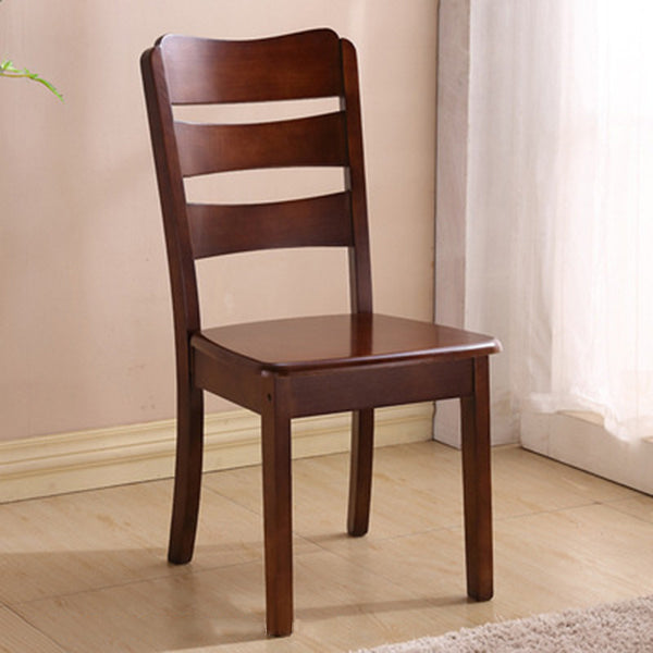 Traditional Style Solid Wood Side Chair Matte Finish Home Use Dining Chair Chocolate Ladder Back 1 Piece Clearhalo ' kitchen&dining_furn' 'Dining Chairs' 'Dining Tables & Seating' 'dining_chair' 'furn' 'furn_dining_chair' 'Furniture' 'furniture_dining_chair' 'Kitchen & Dining Furniture' 'kitchen' 3573809