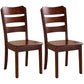 Traditional Style Solid Wood Side Chair Matte Finish Home Use Dining Chair Chocolate Ladder Back 2 Piece Set Clearhalo ' kitchen&dining_furn' 'Dining Chairs' 'Dining Tables & Seating' 'dining_chair' 'furn' 'furn_dining_chair' 'Furniture' 'furniture_dining_chair' 'Kitchen & Dining Furniture' 'kitchen' 3573810
