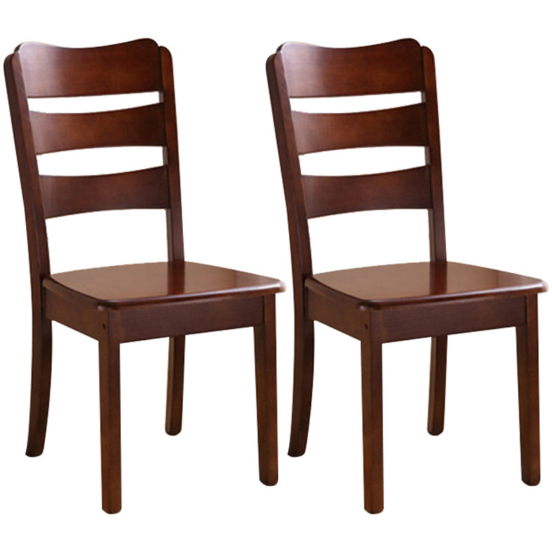 Traditional Style Solid Wood Side Chair Matte Finish Home Use Dining Chair Chocolate Ladder Back 2 Piece Set Clearhalo ' kitchen&dining_furn' 'Dining Chairs' 'Dining Tables & Seating' 'dining_chair' 'furn' 'furn_dining_chair' 'Furniture' 'furniture_dining_chair' 'Kitchen & Dining Furniture' 'kitchen' 3573810