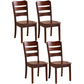 Traditional Style Solid Wood Side Chair Matte Finish Home Use Dining Chair Chocolate Ladder Back 4 Piece Set Clearhalo ' kitchen&dining_furn' 'Dining Chairs' 'Dining Tables & Seating' 'dining_chair' 'furn' 'furn_dining_chair' 'Furniture' 'furniture_dining_chair' 'Kitchen & Dining Furniture' 'kitchen' 3573811