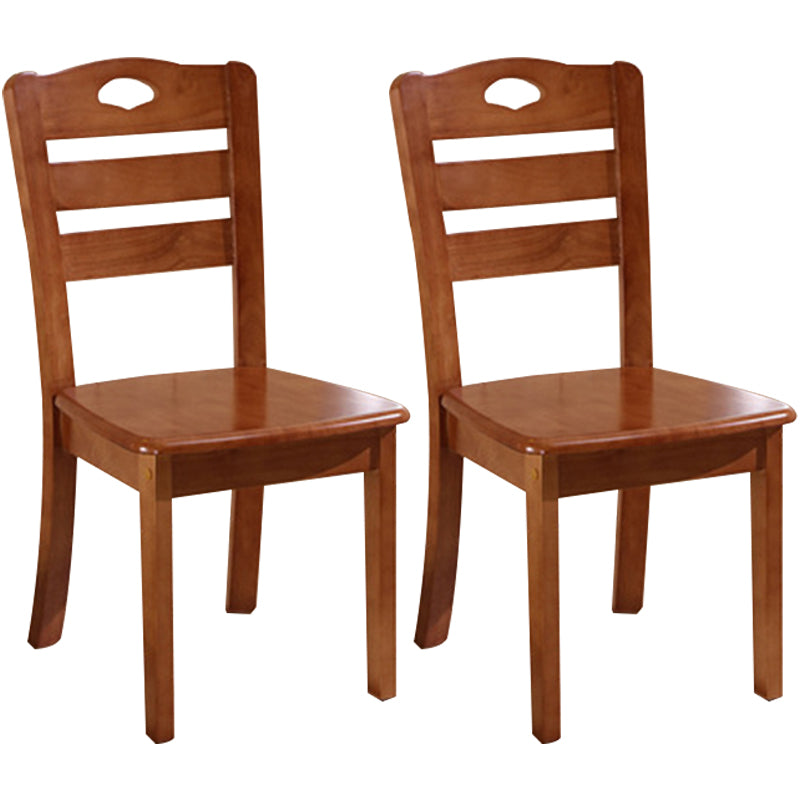 Traditional Style Solid Wood Side Chair Matte Finish Home Use Dining Chair Brown Ladder Back 2 Piece Set Clearhalo ' kitchen&dining_furn' 'Dining Chairs' 'Dining Tables & Seating' 'dining_chair' 'furn' 'furn_dining_chair' 'Furniture' 'furniture_dining_chair' 'Kitchen & Dining Furniture' 'kitchen' 3573813