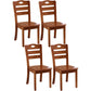 Traditional Style Solid Wood Side Chair Matte Finish Home Use Dining Chair Brown Ladder Back 4 Piece Set Clearhalo ' kitchen&dining_furn' 'Dining Chairs' 'Dining Tables & Seating' 'dining_chair' 'furn' 'furn_dining_chair' 'Furniture' 'furniture_dining_chair' 'Kitchen & Dining Furniture' 'kitchen' 3573814
