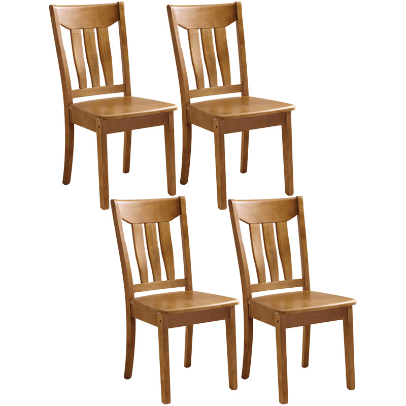 Traditional Style Solid Wood Side Chair Matte Finish Home Use Dining Chair Light Wood Slat Back 4 Piece Set Clearhalo ' kitchen&dining_furn' 'Dining Chairs' 'Dining Tables & Seating' 'dining_chair' 'furn' 'furn_dining_chair' 'Furniture' 'furniture_dining_chair' 'Kitchen & Dining Furniture' 'kitchen' 3573817