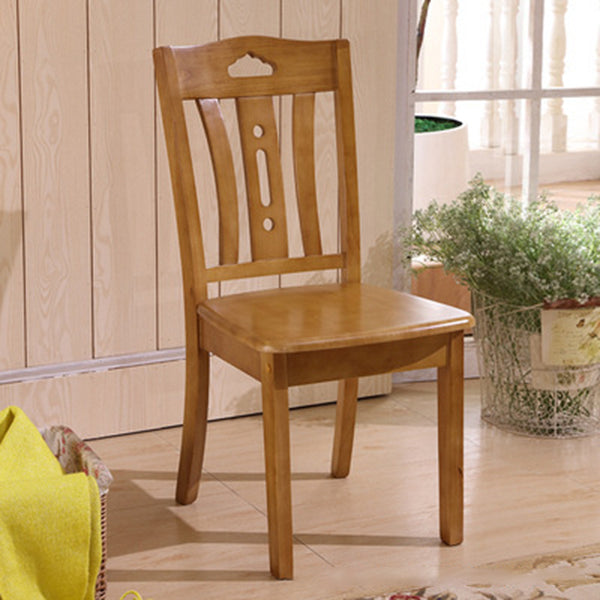 Traditional Style Solid Wood Side Chair Matte Finish Home Use Dining Chair Khaki Slat Back 1 Piece Clearhalo ' kitchen&dining_furn' 'Dining Chairs' 'Dining Tables & Seating' 'dining_chair' 'furn' 'furn_dining_chair' 'Furniture' 'furniture_dining_chair' 'Kitchen & Dining Furniture' 'kitchen' 3573821