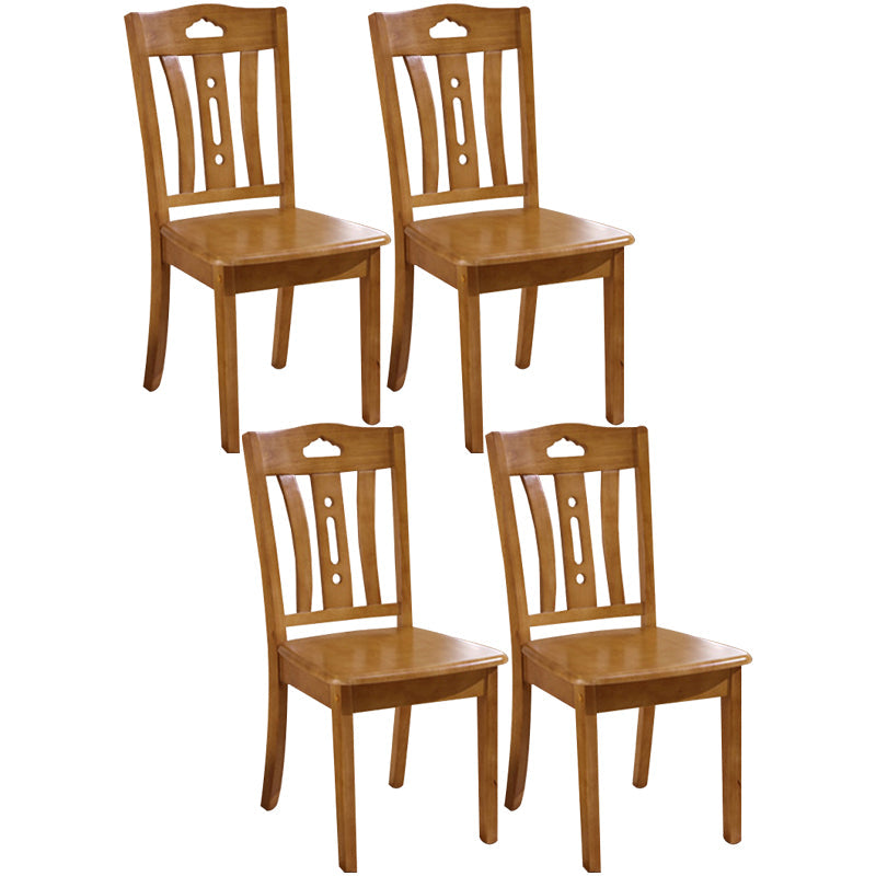 Traditional Style Solid Wood Side Chair Matte Finish Home Use Dining Chair Khaki Slat Back 4 Piece Set Clearhalo ' kitchen&dining_furn' 'Dining Chairs' 'Dining Tables & Seating' 'dining_chair' 'furn' 'furn_dining_chair' 'Furniture' 'furniture_dining_chair' 'Kitchen & Dining Furniture' 'kitchen' 3573823