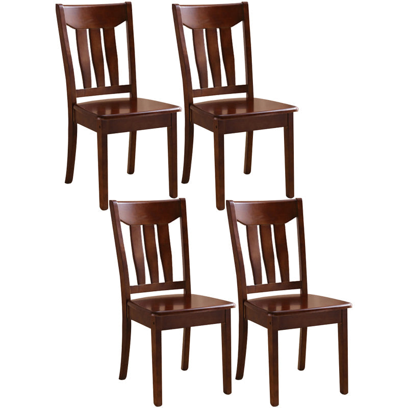 Traditional Style Solid Wood Side Chair Matte Finish Home Use Dining Chair Walnut Slat Back 4 Piece Set Clearhalo ' kitchen&dining_furn' 'Dining Chairs' 'Dining Tables & Seating' 'dining_chair' 'furn' 'furn_dining_chair' 'Furniture' 'furniture_dining_chair' 'Kitchen & Dining Furniture' 'kitchen' 3573826