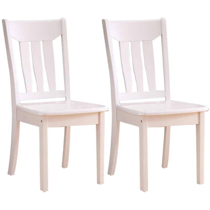 Traditional Style Solid Wood Side Chair Matte Finish Home Use Dining Chair White Slat Back 2 Piece Set Clearhalo ' kitchen&dining_furn' 'Dining Chairs' 'Dining Tables & Seating' 'dining_chair' 'furn' 'furn_dining_chair' 'Furniture' 'furniture_dining_chair' 'Kitchen & Dining Furniture' 'kitchen' 3573828