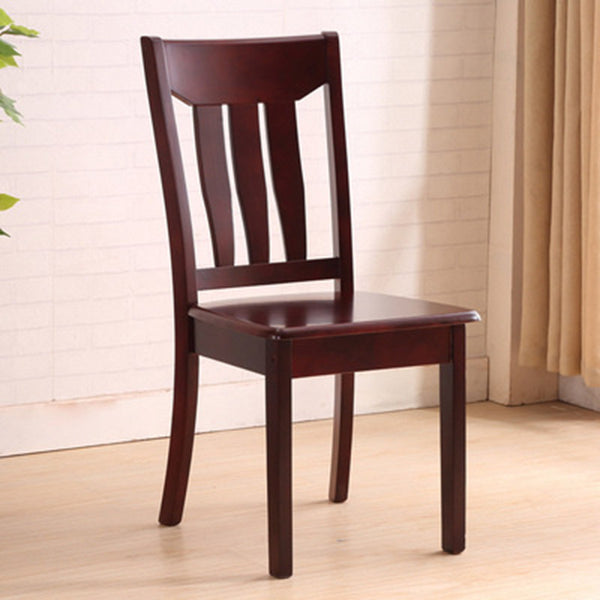 Traditional Style Solid Wood Side Chair Matte Finish Home Use Dining Chair Red Brown Slat Back 1 Piece Clearhalo ' kitchen&dining_furn' 'Dining Chairs' 'Dining Tables & Seating' 'dining_chair' 'furn' 'furn_dining_chair' 'Furniture' 'furniture_dining_chair' 'Kitchen & Dining Furniture' 'kitchen' 3573830