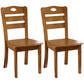 Traditional Style Solid Wood Side Chair Matte Finish Home Use Dining Chair Dark Wood Ladder Back 2 Piece Set Clearhalo ' kitchen&dining_furn' 'Dining Chairs' 'Dining Tables & Seating' 'dining_chair' 'furn' 'furn_dining_chair' 'Furniture' 'furniture_dining_chair' 'Kitchen & Dining Furniture' 'kitchen' 3573834