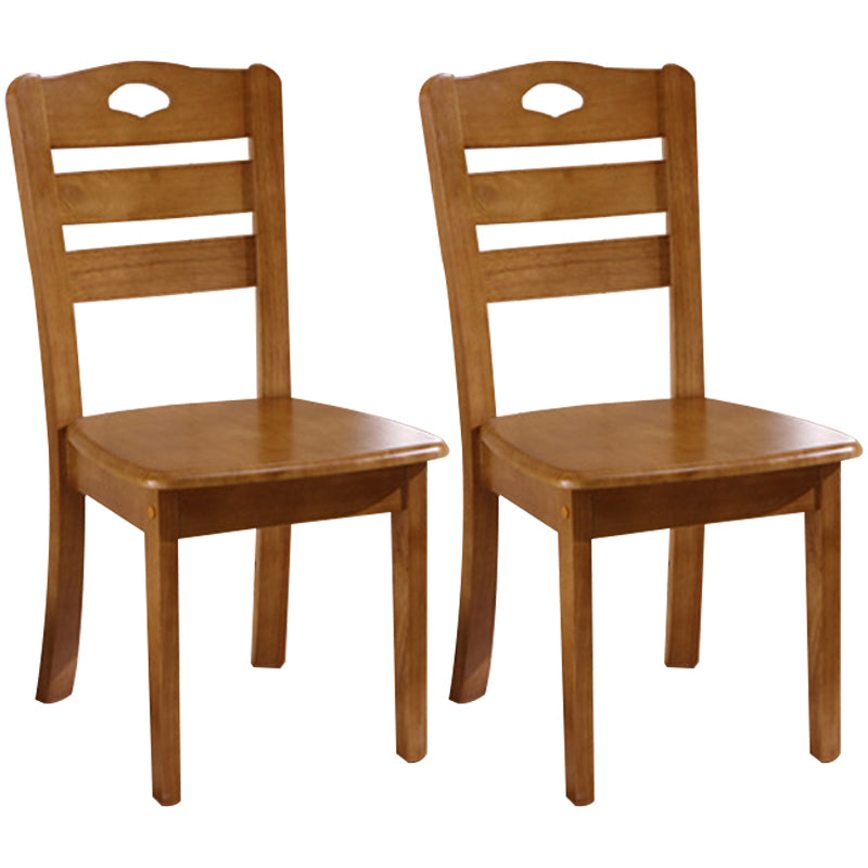 Traditional Style Solid Wood Side Chair Matte Finish Home Use Dining Chair Dark Wood Ladder Back 2 Piece Set Clearhalo ' kitchen&dining_furn' 'Dining Chairs' 'Dining Tables & Seating' 'dining_chair' 'furn' 'furn_dining_chair' 'Furniture' 'furniture_dining_chair' 'Kitchen & Dining Furniture' 'kitchen' 3573834