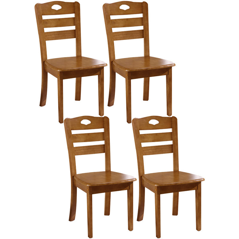 Traditional Style Solid Wood Side Chair Matte Finish Home Use Dining Chair Dark Wood Ladder Back 4 Piece Set Clearhalo ' kitchen&dining_furn' 'Dining Chairs' 'Dining Tables & Seating' 'dining_chair' 'furn' 'furn_dining_chair' 'Furniture' 'furniture_dining_chair' 'Kitchen & Dining Furniture' 'kitchen' 3573835