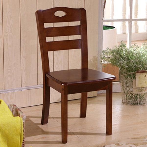 Traditional Style Solid Wood Side Chair Matte Finish Home Use Dining Chair Walnut Ladder Back 1 Piece Clearhalo ' kitchen&dining_furn' 'Dining Chairs' 'Dining Tables & Seating' 'dining_chair' 'furn' 'furn_dining_chair' 'Furniture' 'furniture_dining_chair' 'Kitchen & Dining Furniture' 'kitchen' 3573836
