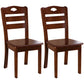 Traditional Style Solid Wood Side Chair Matte Finish Home Use Dining Chair Walnut Ladder Back 2 Piece Set Clearhalo ' kitchen&dining_furn' 'Dining Chairs' 'Dining Tables & Seating' 'dining_chair' 'furn' 'furn_dining_chair' 'Furniture' 'furniture_dining_chair' 'Kitchen & Dining Furniture' 'kitchen' 3573837