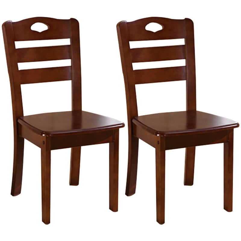 Traditional Style Solid Wood Side Chair Matte Finish Home Use Dining Chair Walnut Ladder Back 2 Piece Set Clearhalo ' kitchen&dining_furn' 'Dining Chairs' 'Dining Tables & Seating' 'dining_chair' 'furn' 'furn_dining_chair' 'Furniture' 'furniture_dining_chair' 'Kitchen & Dining Furniture' 'kitchen' 3573837