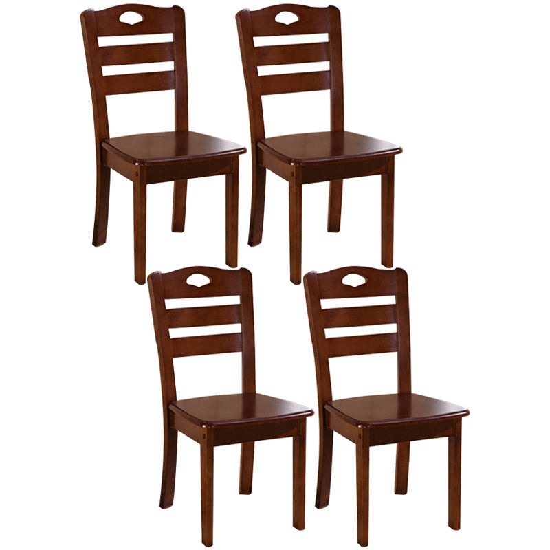 Traditional Style Solid Wood Side Chair Matte Finish Home Use Dining Chair Walnut Ladder Back 4 Piece Set Clearhalo ' kitchen&dining_furn' 'Dining Chairs' 'Dining Tables & Seating' 'dining_chair' 'furn' 'furn_dining_chair' 'Furniture' 'furniture_dining_chair' 'Kitchen & Dining Furniture' 'kitchen' 3573838