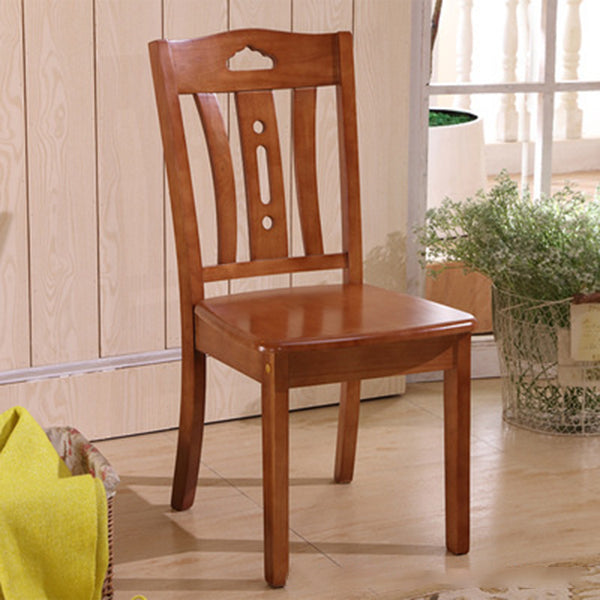 Traditional Style Solid Wood Side Chair Matte Finish Home Use Dining Chair Brown Slat Back 1 Piece Clearhalo ' kitchen&dining_furn' 'Dining Chairs' 'Dining Tables & Seating' 'dining_chair' 'furn' 'furn_dining_chair' 'Furniture' 'furniture_dining_chair' 'Kitchen & Dining Furniture' 'kitchen' 3573842