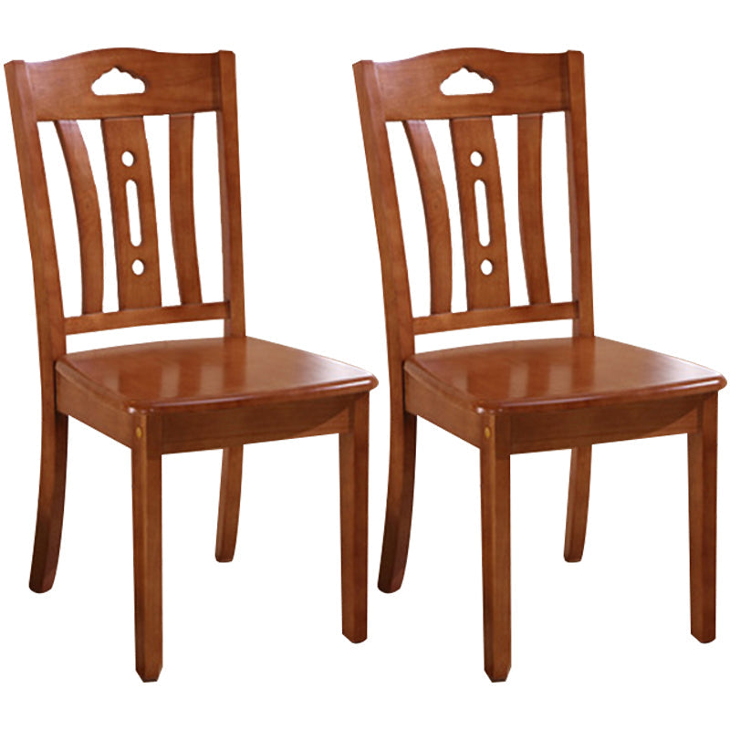 Traditional Style Solid Wood Side Chair Matte Finish Home Use Dining Chair Brown Slat Back 2 Piece Set Clearhalo ' kitchen&dining_furn' 'Dining Chairs' 'Dining Tables & Seating' 'dining_chair' 'furn' 'furn_dining_chair' 'Furniture' 'furniture_dining_chair' 'Kitchen & Dining Furniture' 'kitchen' 3573843