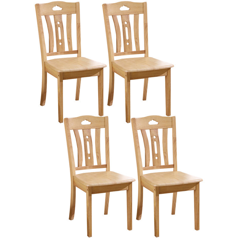Traditional Style Solid Wood Side Chair Matte Finish Home Use Dining Chair Flaxen Slat Back 4 Piece Set Clearhalo ' kitchen&dining_furn' 'Dining Chairs' 'Dining Tables & Seating' 'dining_chair' 'furn' 'furn_dining_chair' 'Furniture' 'furniture_dining_chair' 'Kitchen & Dining Furniture' 'kitchen' 3573847