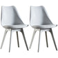 Modern Plastic Chair 33"H Acrylic Solid Back Dining Chair for Restaurant White Set of 2 Clearhalo ' kitchen&dining_furn' 'Dining Chairs' 'Dining Tables & Seating' 'dining_chair' 'Furniture' 'furniture_dining_chair' 'Kitchen & Dining Furniture' 'kitchen' 3573849