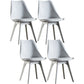 Modern Plastic Chair 33"H Acrylic Solid Back Dining Chair for Restaurant White Set of 4 Clearhalo ' kitchen&dining_furn' 'Dining Chairs' 'Dining Tables & Seating' 'dining_chair' 'Furniture' 'furniture_dining_chair' 'Kitchen & Dining Furniture' 'kitchen' 3573851