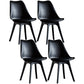 Modern Plastic Chair 33"H Acrylic Solid Back Dining Chair for Restaurant Black Set of 4 Clearhalo ' kitchen&dining_furn' 'Dining Chairs' 'Dining Tables & Seating' 'dining_chair' 'Furniture' 'furniture_dining_chair' 'Kitchen & Dining Furniture' 'kitchen' 3573855