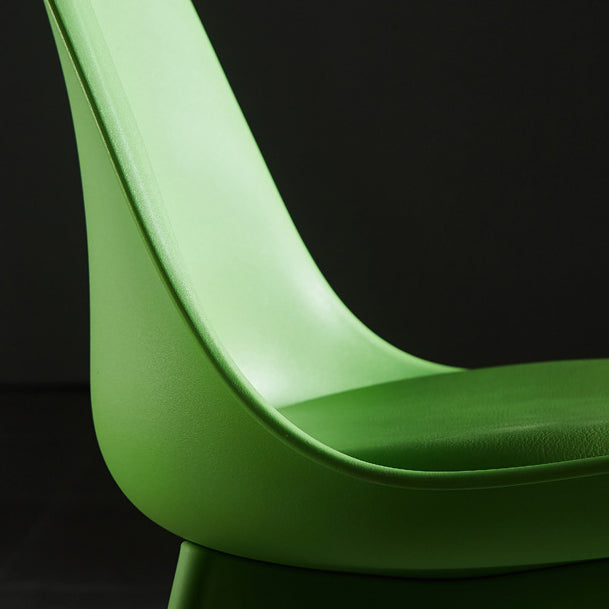 Modern Plastic Chair 33"H Acrylic Solid Back Dining Chair for Restaurant Clearhalo ' kitchen&dining_furn' 'Dining Chairs' 'Dining Tables & Seating' 'dining_chair' 'Furniture' 'furniture_dining_chair' 'Kitchen & Dining Furniture' 'kitchen' 3573859