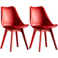 Modern Plastic Chair 33"H Acrylic Solid Back Dining Chair for Restaurant Red Set of 2 Clearhalo ' kitchen&dining_furn' 'Dining Chairs' 'Dining Tables & Seating' 'dining_chair' 'Furniture' 'furniture_dining_chair' 'Kitchen & Dining Furniture' 'kitchen' 3573861
