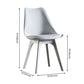 Modern Plastic Chair 33"H Acrylic Solid Back Dining Chair for Restaurant Clearhalo ' kitchen&dining_furn' 'Dining Chairs' 'Dining Tables & Seating' 'dining_chair' 'Furniture' 'furniture_dining_chair' 'Kitchen & Dining Furniture' 'kitchen' 3573866