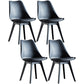 Modern Plastic Chair 33"H Acrylic Solid Back Dining Chair for Restaurant Grey Set of 4 Clearhalo ' kitchen&dining_furn' 'Dining Chairs' 'Dining Tables & Seating' 'dining_chair' 'Furniture' 'furniture_dining_chair' 'Kitchen & Dining Furniture' 'kitchen' 3573867